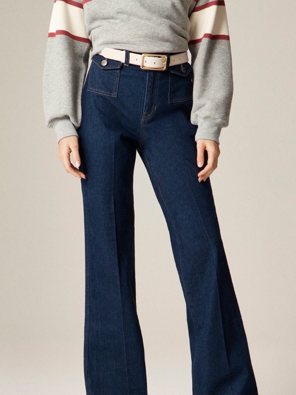 J.CREW Vintage flare jean with flap pockets